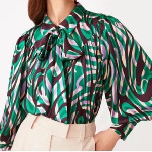 NWOT SUNCOO Multicolor Abstract Blouse